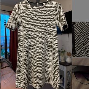 H&M black & white dress